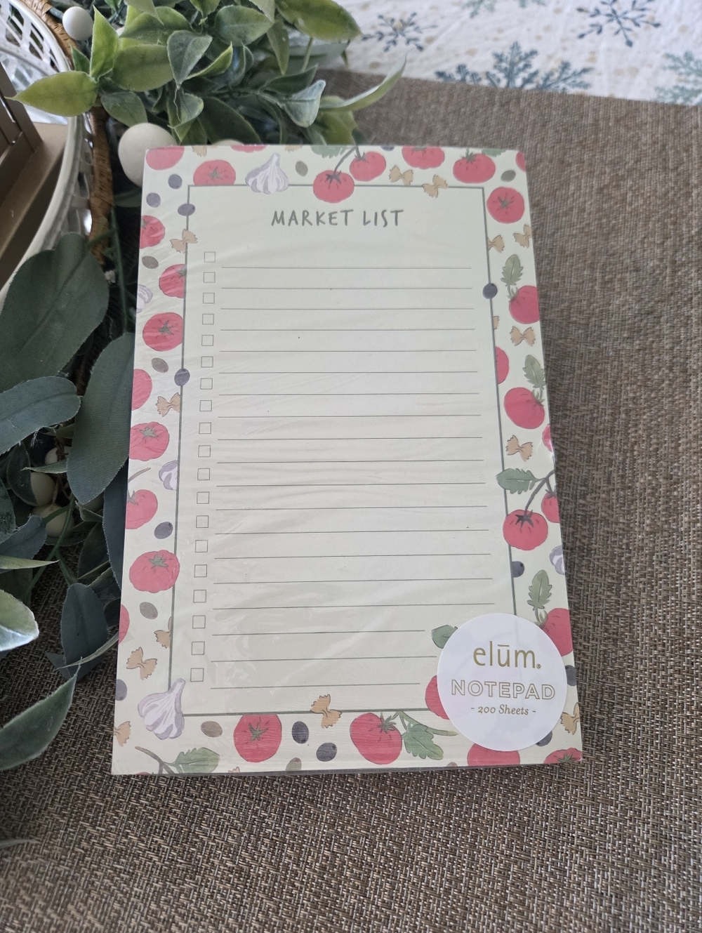 Tomato Market List Notepad - Pink/Red